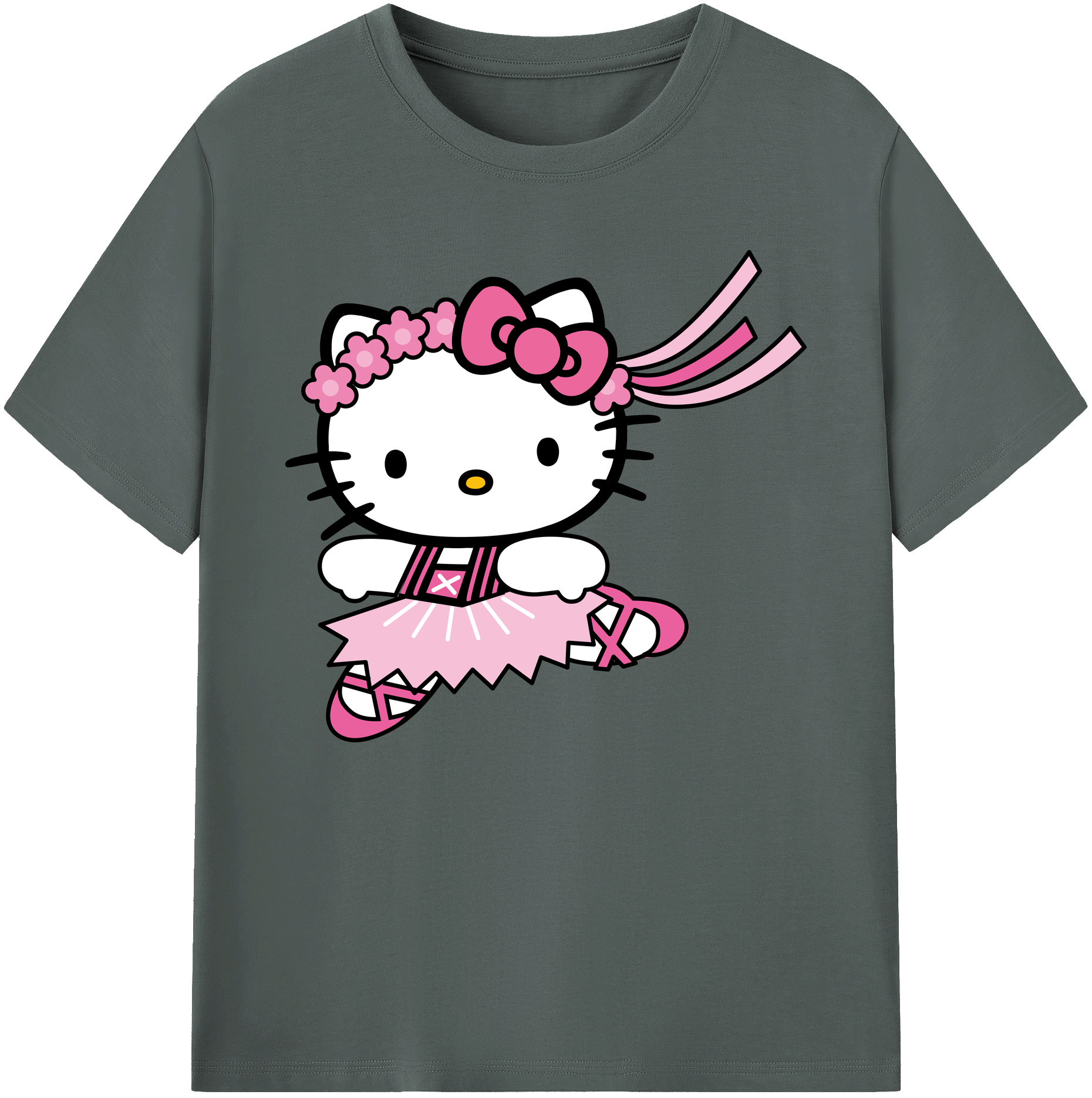 （画像用） Hello Kitty ハローキティ 綿100％ メンズ半袖Tシャツ｜肌触りやわらか＆通気性